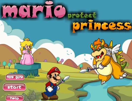 super mario protect princess game